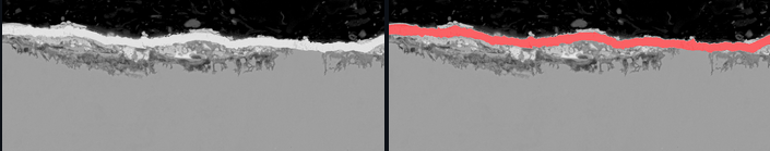 Coating segmentation preview